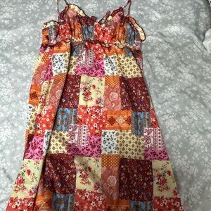 SHEIN Multicolor Patchwork Mini Dress